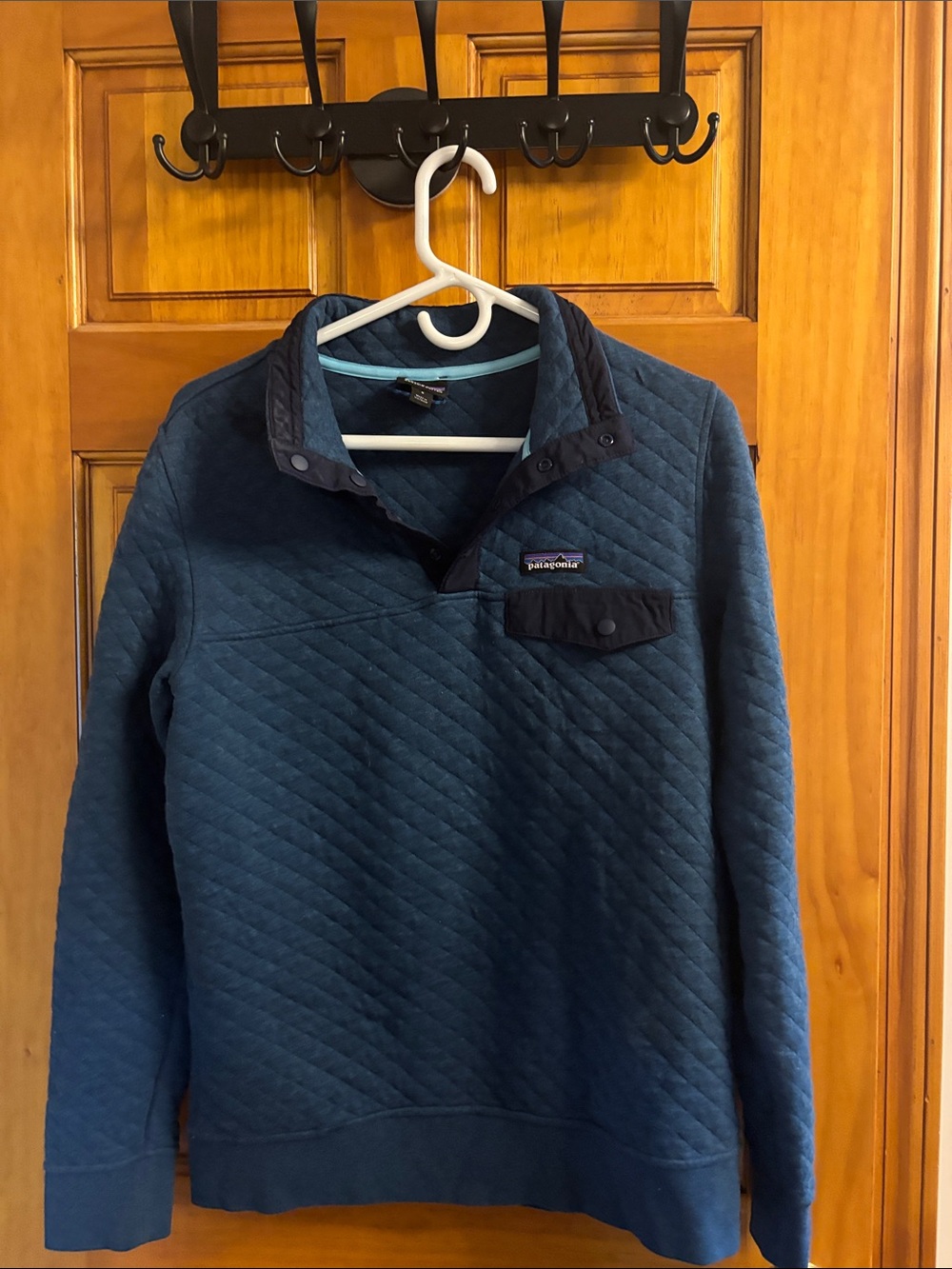 Patagonia Women’s Blue Quilted Snap-T Pullover Shirt